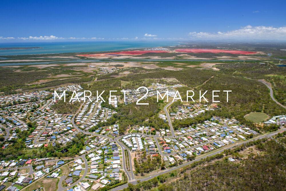 Aerial view of Gladstone from the Kirkwood area, Queensland