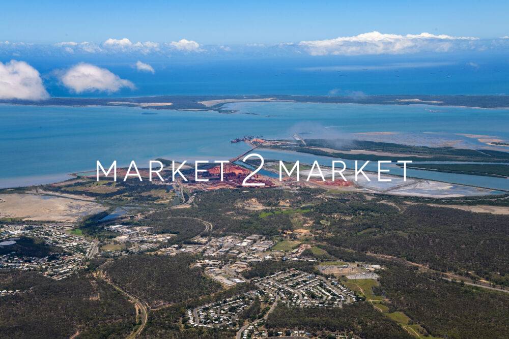 Aerial view of Gladstone from the Kirkwood area, Queensland