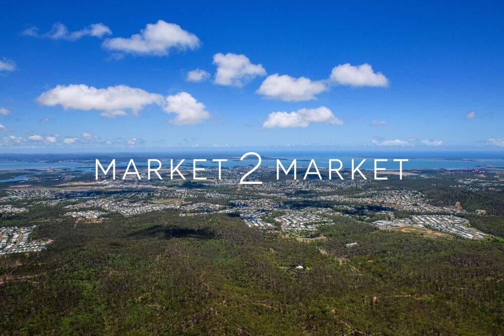 Aerial view of Gladstone from the Kirkwood area, Queensland