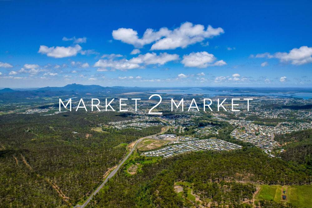 Aerial view of Gladstone from the Kirkwood area, Queensland