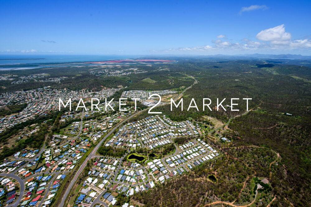 Aerial view of Gladstone from the Kirkwood area, Queensland