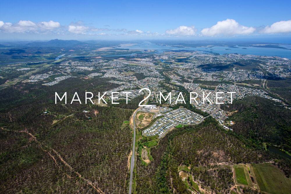 Aerial view of Gladstone from the Kirkwood area, Queensland