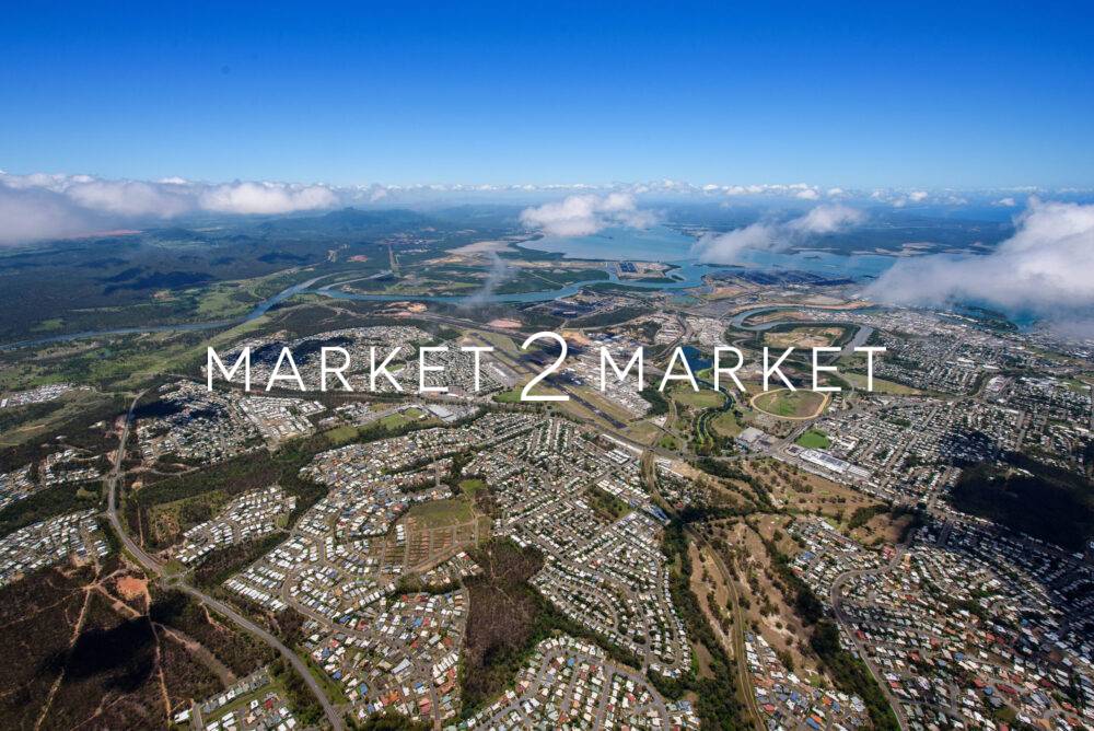Aerial view of Gladstone from the Kirkwood area, Queensland