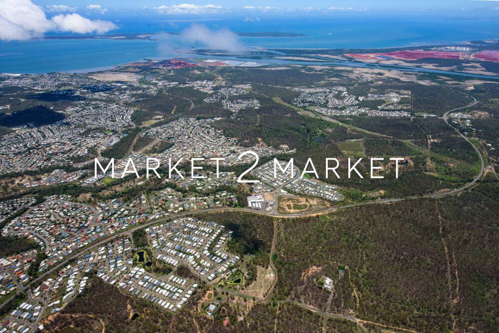 Aerial view of Gladstone from the Kirkwood area, Queensland