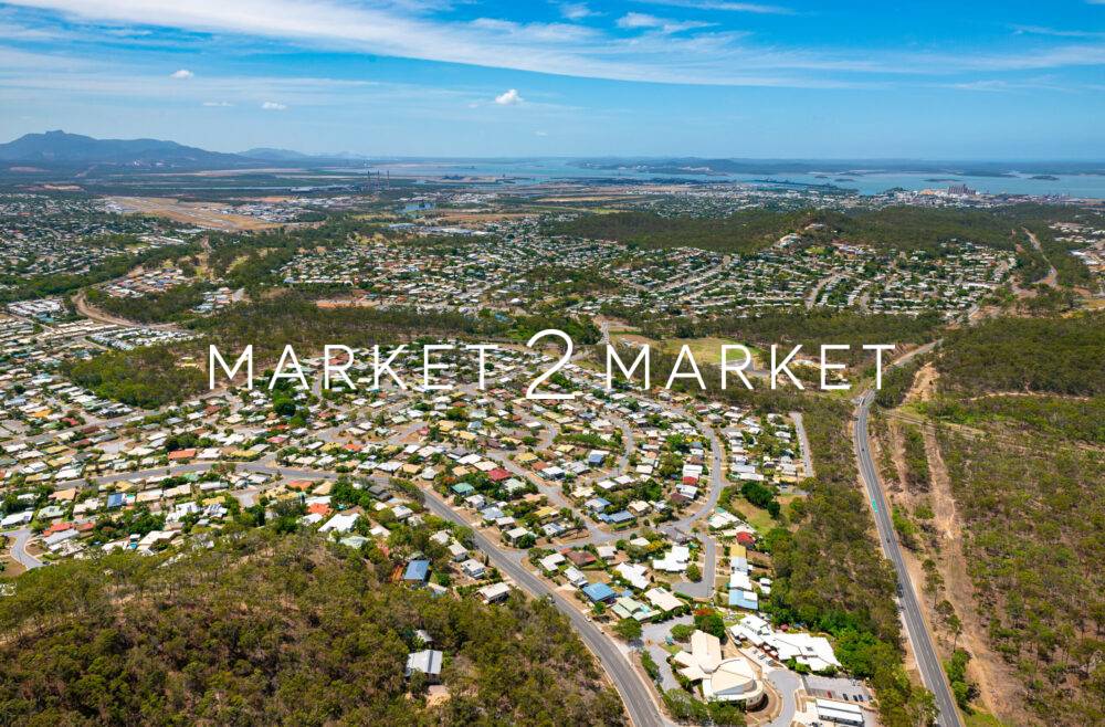 Aerial view of Gladstone from Kirkwood area looking towards Curt