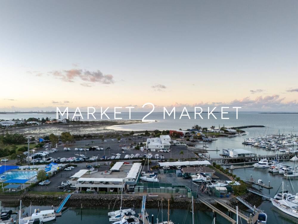 Aerial View Over Manly Headland and Marina, Brisbane