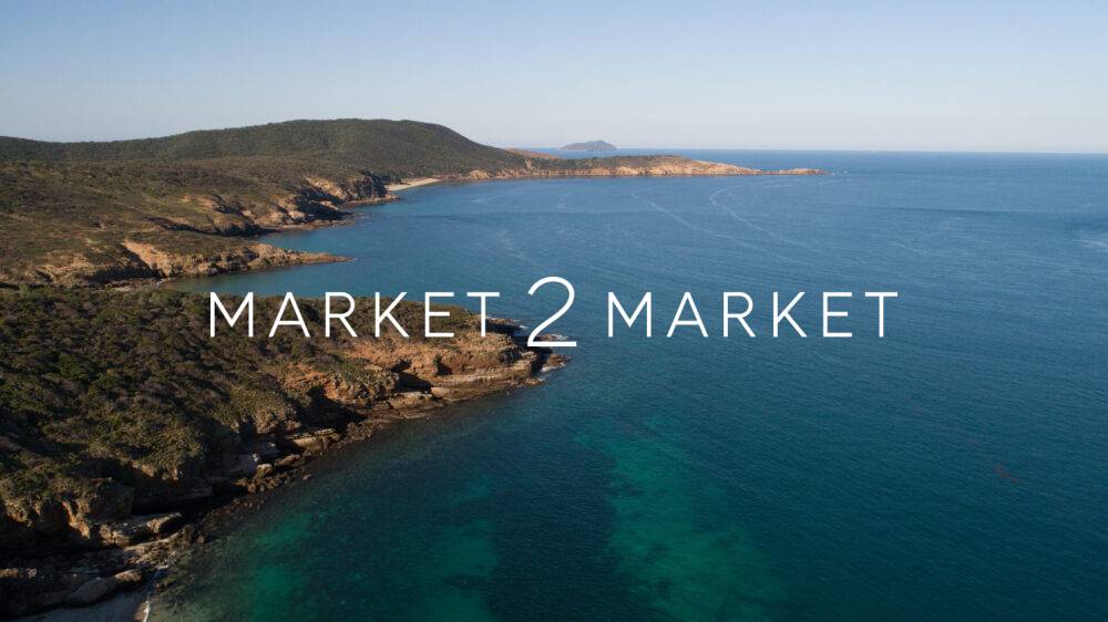 Aerial View of Coastline of Great Keppel Island at Dusk