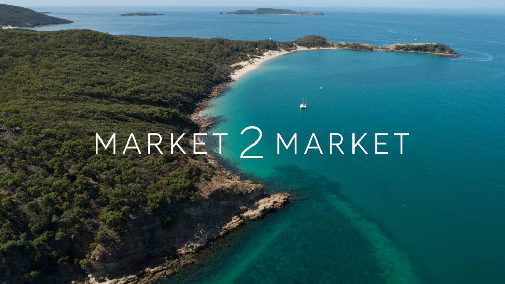 Aerial View of Coastline and Beaches of Great Keppel Island