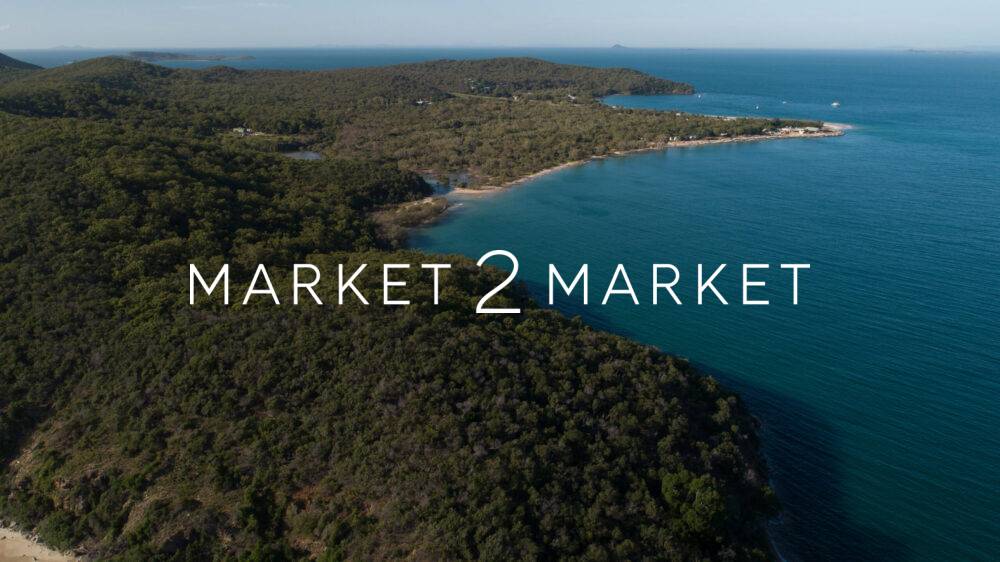 Aerial View of Coastline of Great Keppel Island