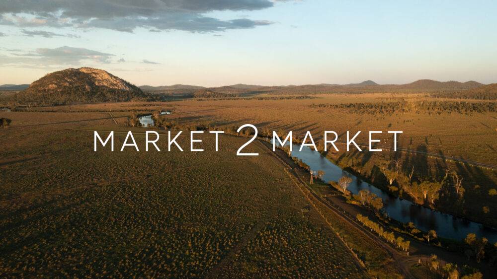 Aerial view shows Hedlow Creek winding through the rural landscape of Barmoya and Lake Mary in Central Queensland