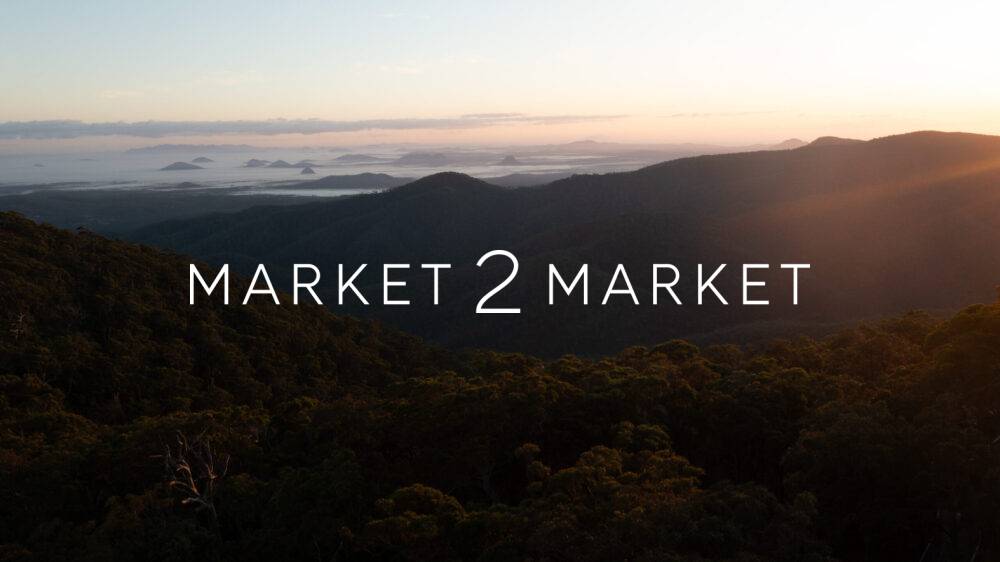 Aerial View over Mount Archer National Park at Dusk