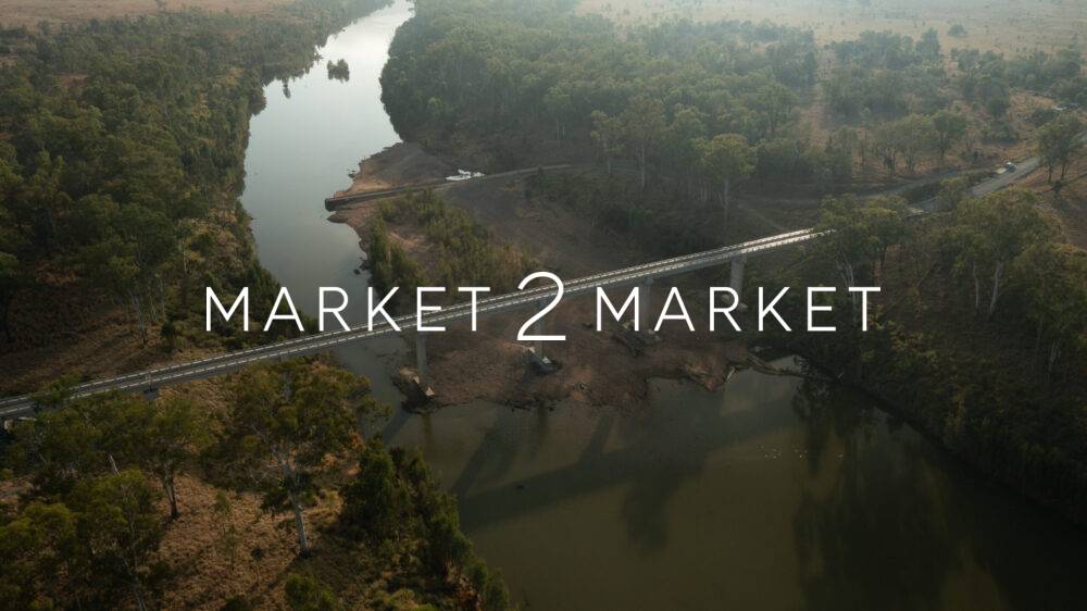 Aerial View of Riverslea Bridge, Fitzroy River, near Gogango in Central Queensland