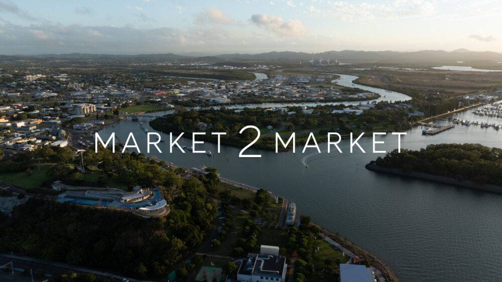 Aerial View over William Golding Memorial Lookout and Surrounding Harbour, Gladstone