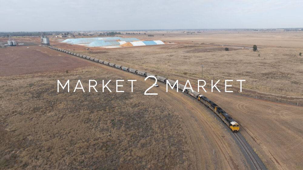 Aerial View of Freight Train