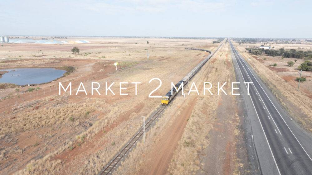Aerial View of Freight Train in Central Queensland