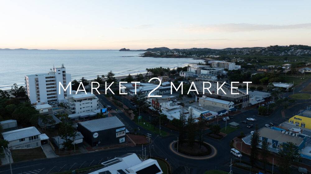 Aerial View Over Yeppoon at Twilight