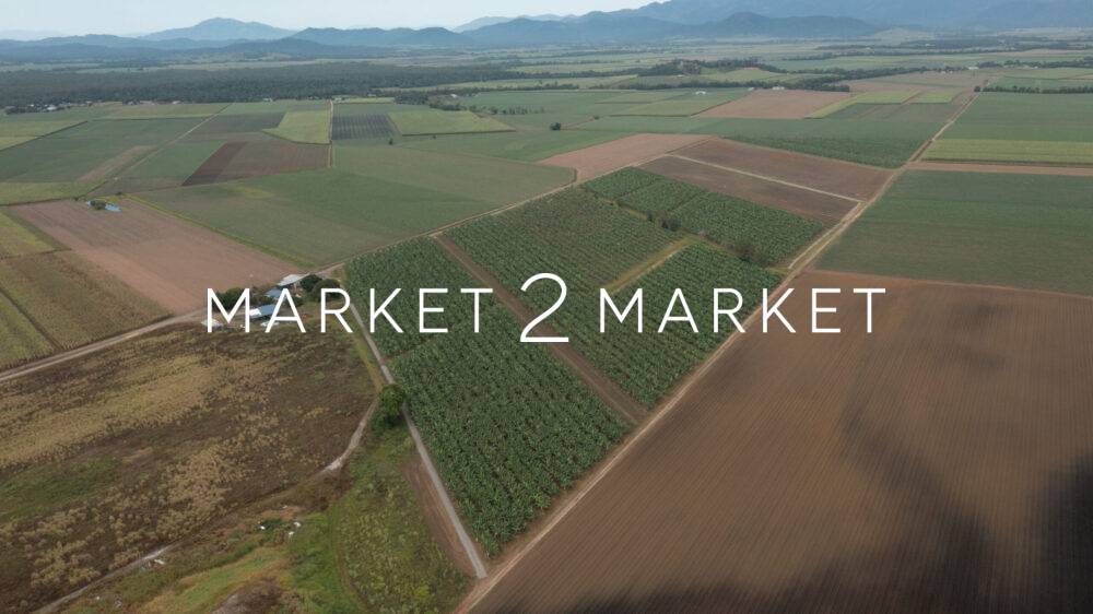 Aerial View of Agricultural Fields in North Queensland