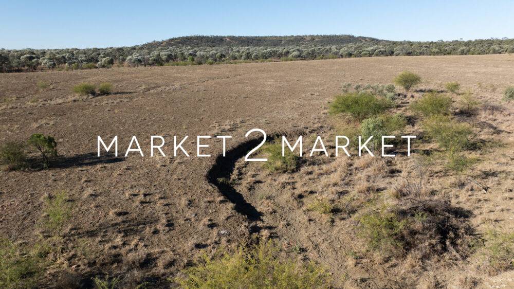 Aerial View of Arid Outback Pastoral Landscape in Regional Queensland