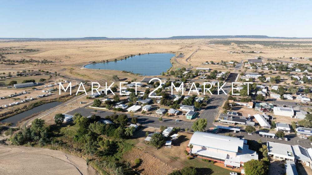 Aerial View over Hughenden Residential Area and Recreational Lake, North Queensland