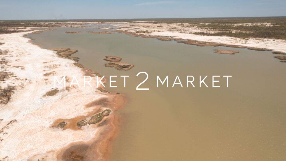 Aerial View of Creek in Outback Swampy Landscape, Western Cape