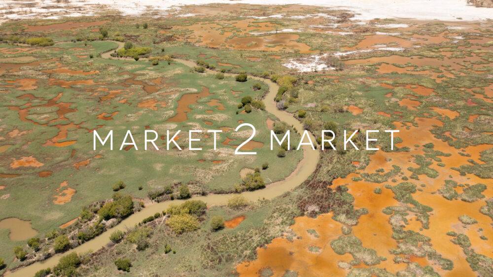 Aerial View over Creek and Outback Landscape, Western Cape