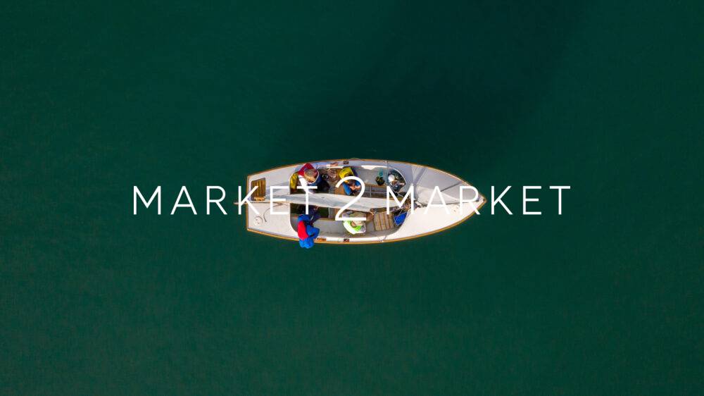 Small sailing boat in vast seascape between Bird Island and Turkey Beach